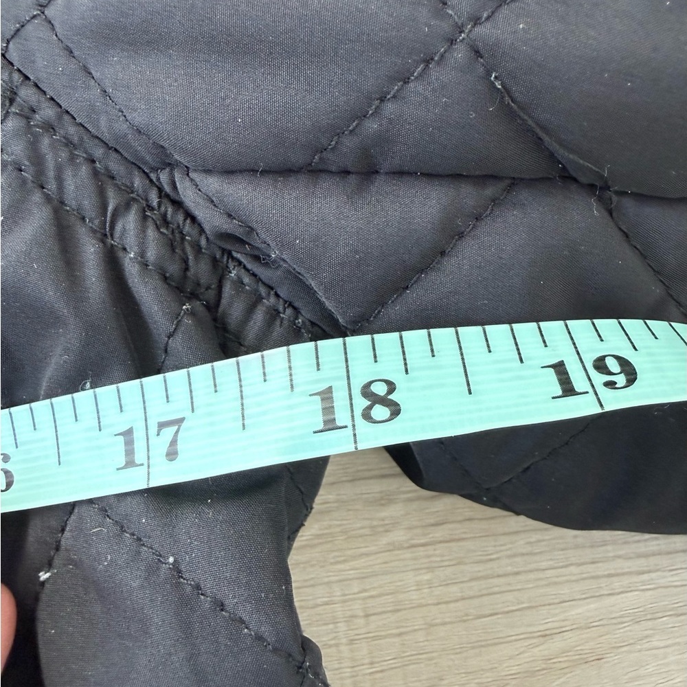 crown & ivy women’s black quilted blazer jacket petite - Picture 4 of 7